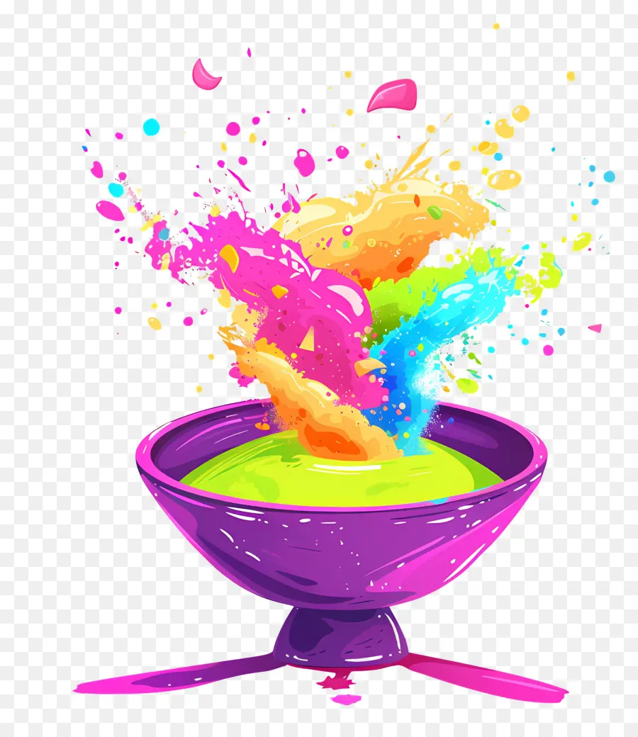 Fond De Holi，éclaboussure De Couleur PNG