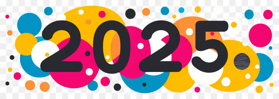 2025 Année，Coloré 2025 PNG