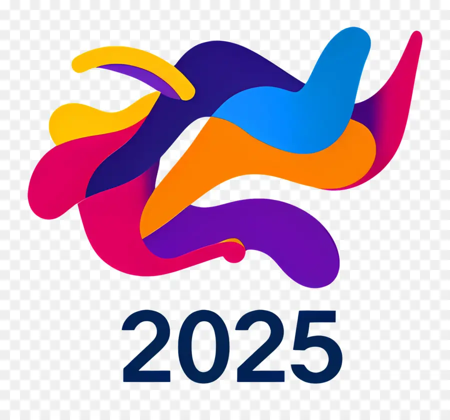 2025 Année，Coloré 2025 PNG