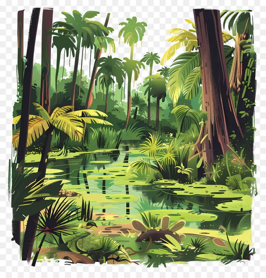 Fond Naturel，Jungle Tropicale PNG