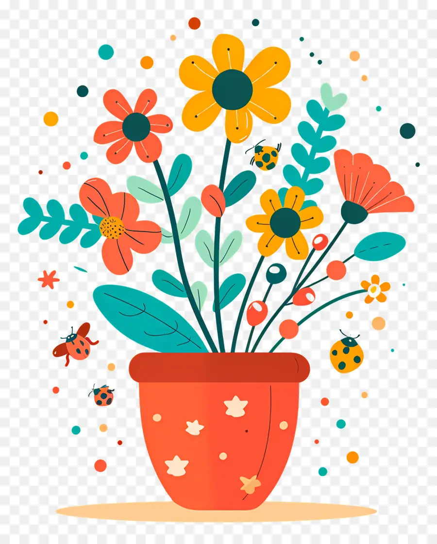 Pot De Fleur，Fleurs PNG