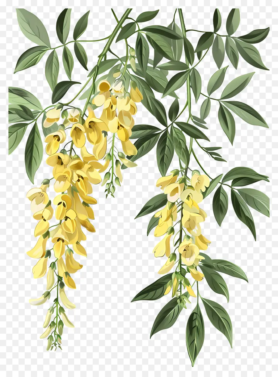 Fleurs De Cytise，Fleurs Jaunes PNG