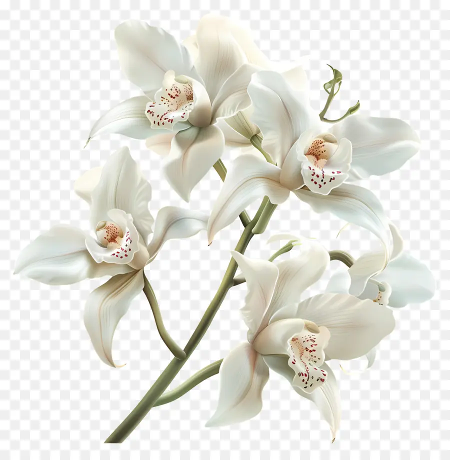 Fleurs D'orchidée Vanille，Orchidée Blanche PNG