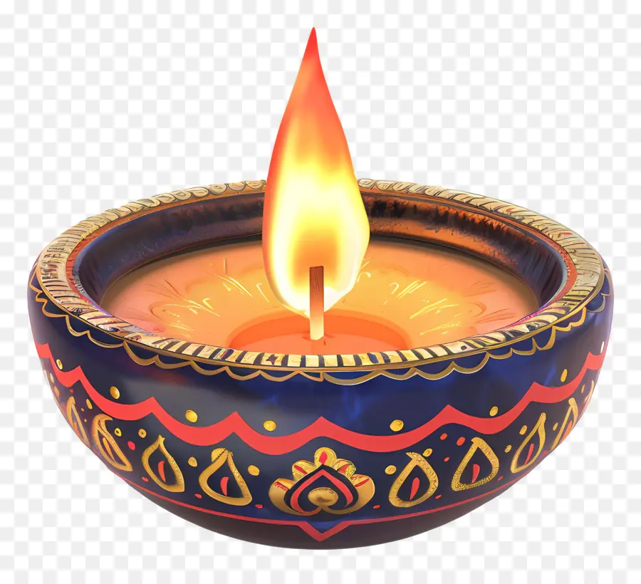 Bougie De Diwali，Bougie Florale PNG