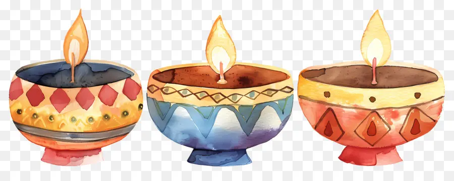 Diwali Diya，Lampes Décoratives PNG