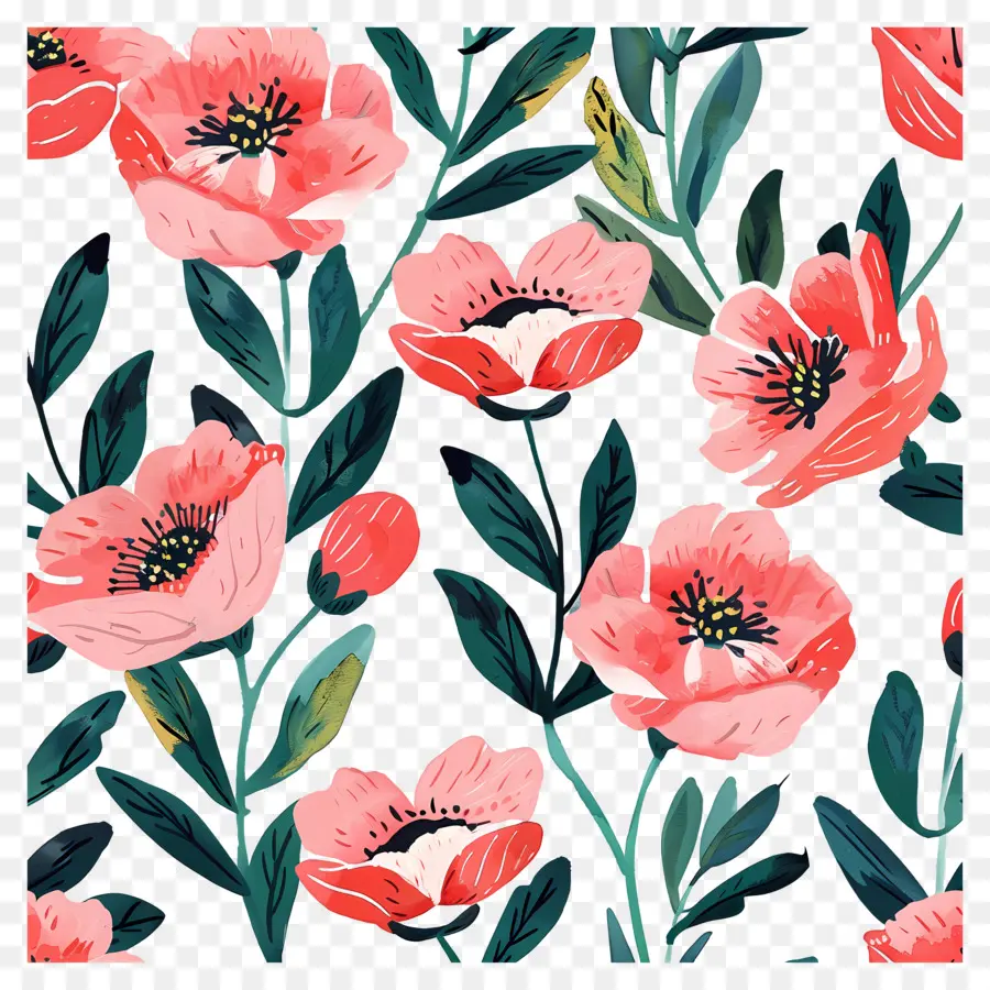 Fond Rose，Fleurs Roses PNG