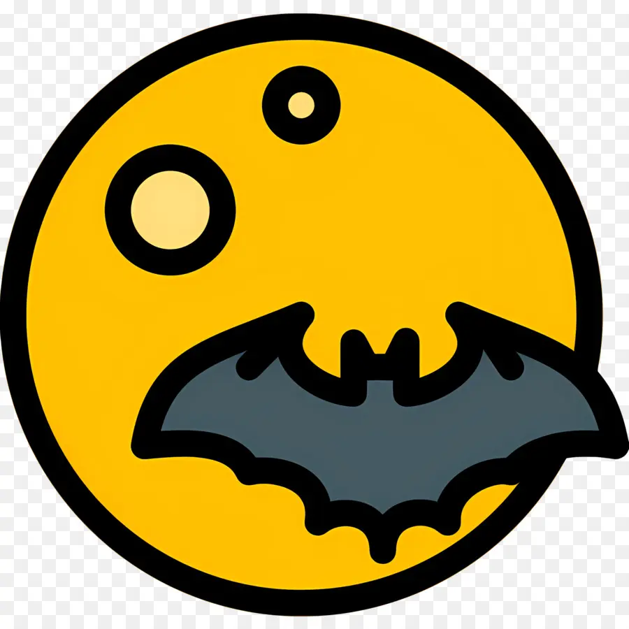 Lune D'halloween，Chauve Souris Et Lune PNG