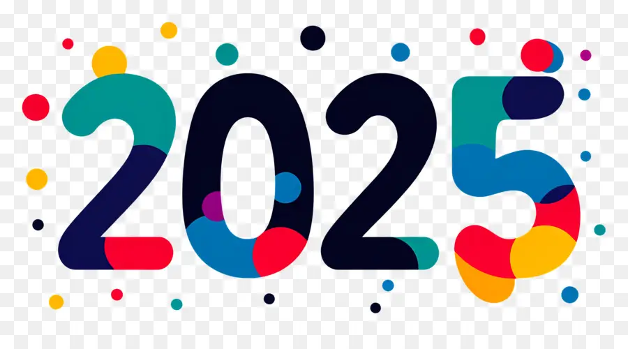 Logo 2025，Coloré 2025 PNG