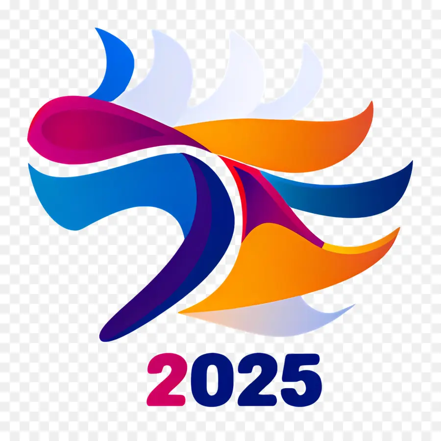 2025 Année，Coloré 2025 PNG