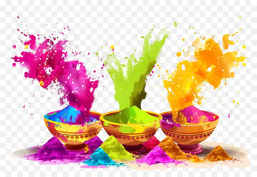 Fond De Holi，Poudres Holi Colorées PNG