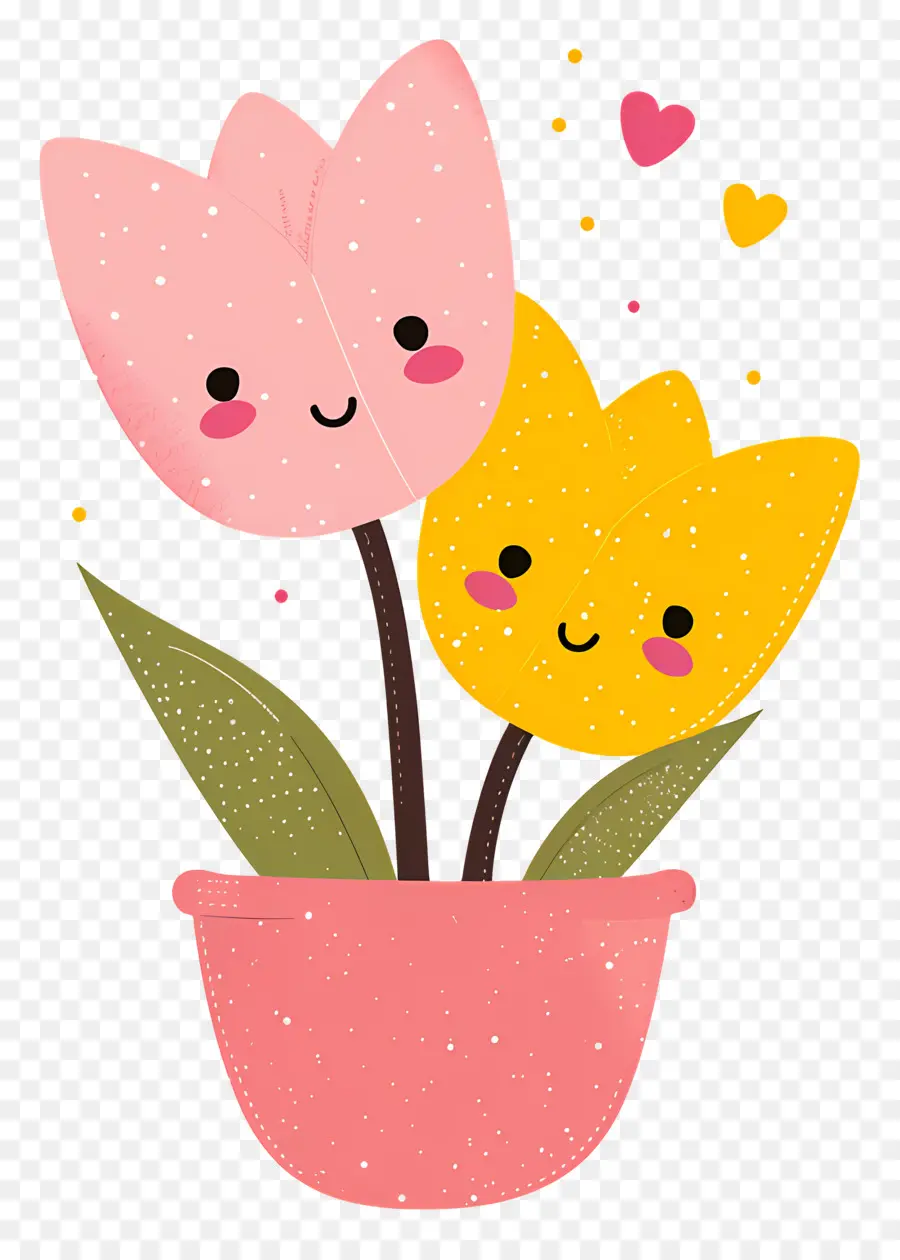 Fleur Emoji，Tulipes Souriantes PNG