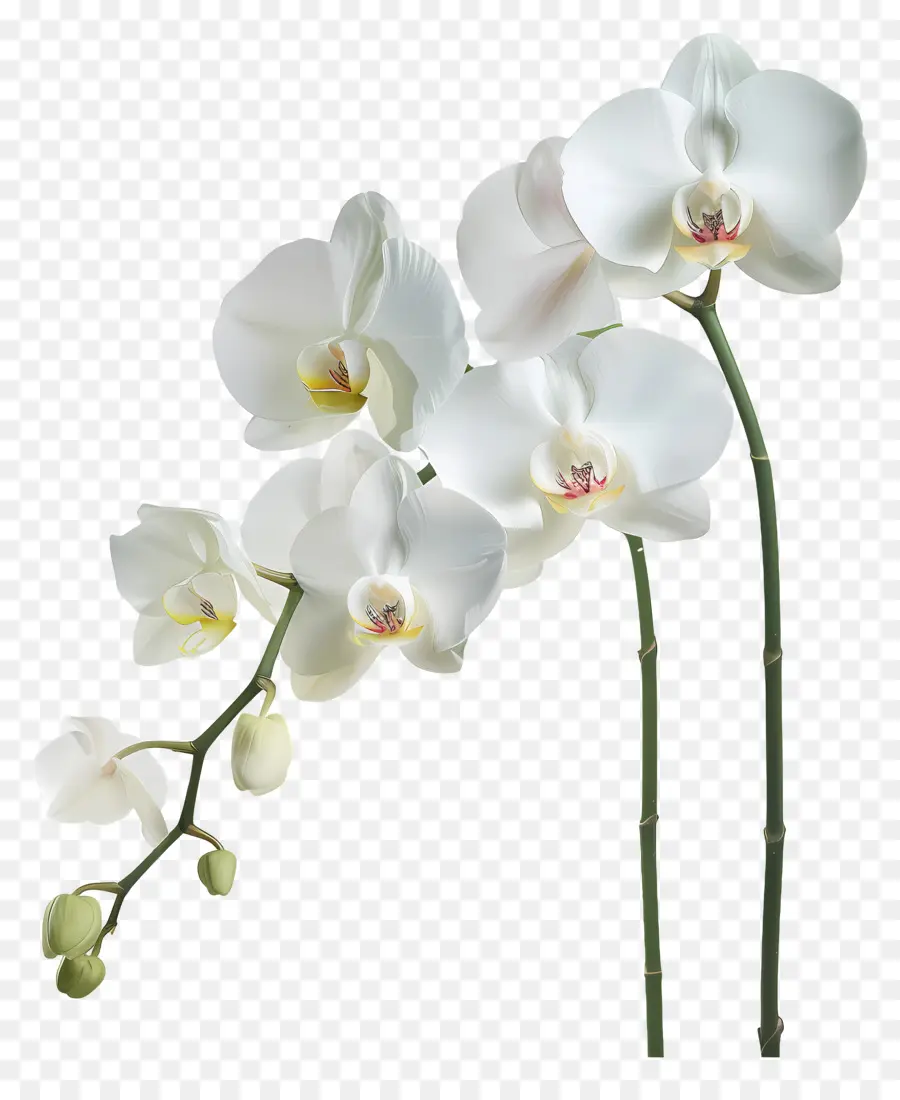 Fleur D'orchidée，Orchidée Blanche PNG