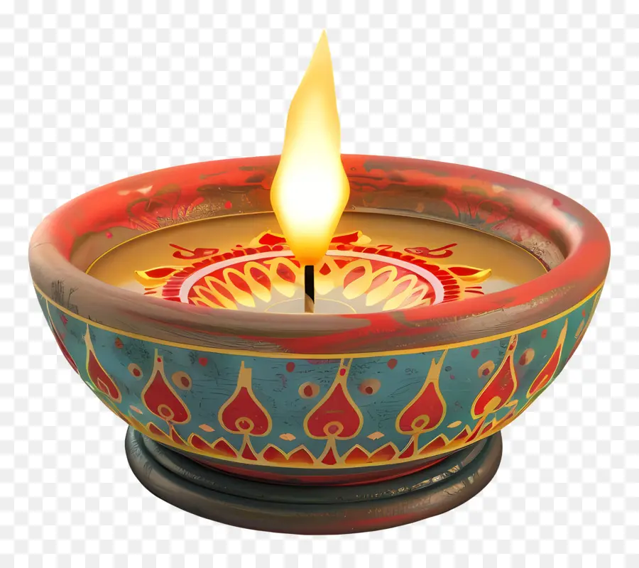 Bougie De Diwali，Bougie Décorative PNG