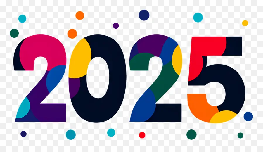 Logo 2025，2025 Vagues Colorées PNG