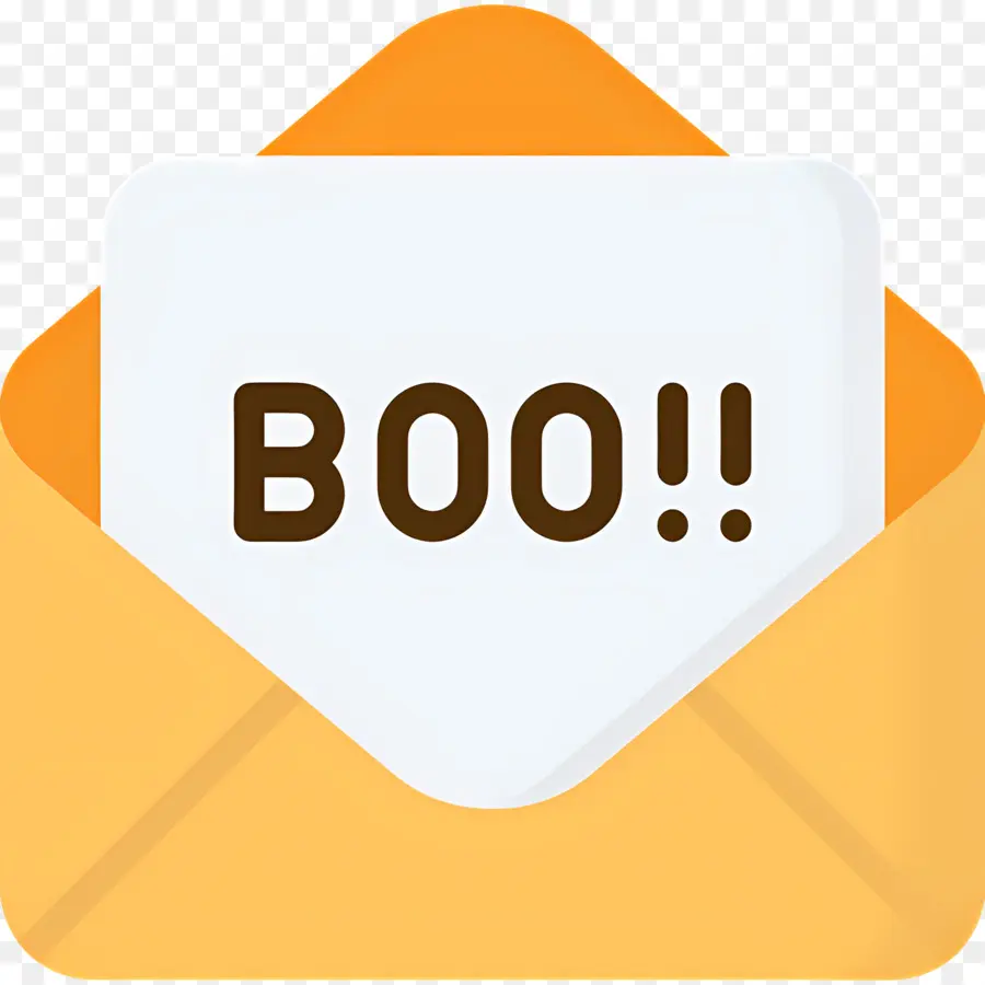 Huée D'halloween，Enveloppe Avec Boo PNG