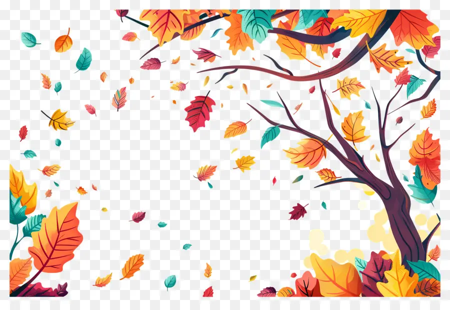 Fond D'automne，Feuilles D'automne PNG