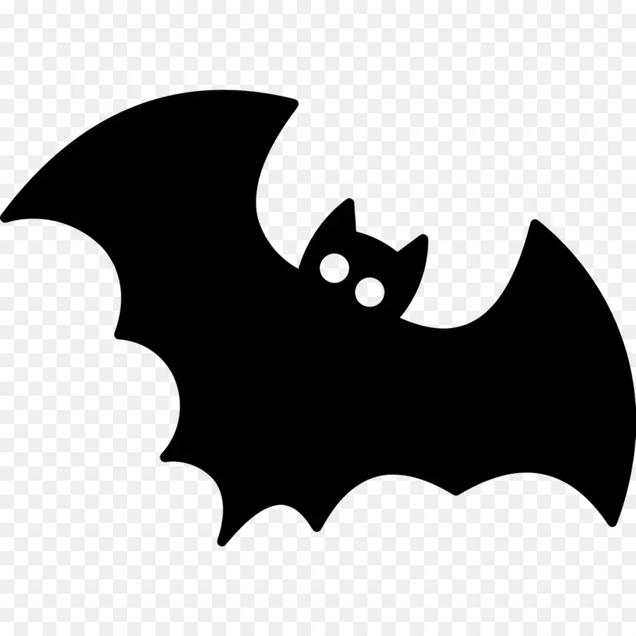 Chauve Souris D'halloween，Silhouette De Chauve Souris Noire PNG