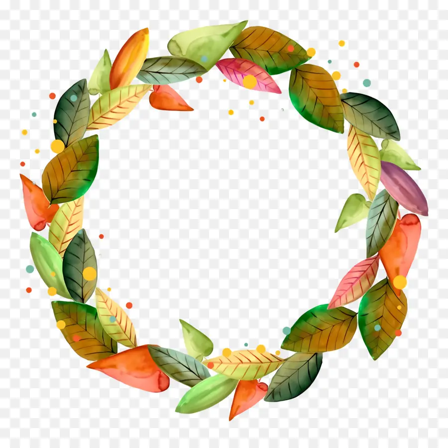 Couronne D'automne，Couronne De Feuilles PNG