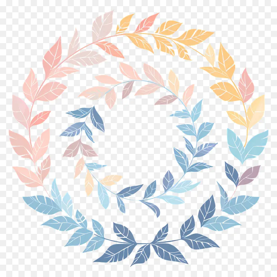 Couronne D'automne，Couronne De Feuilles PNG