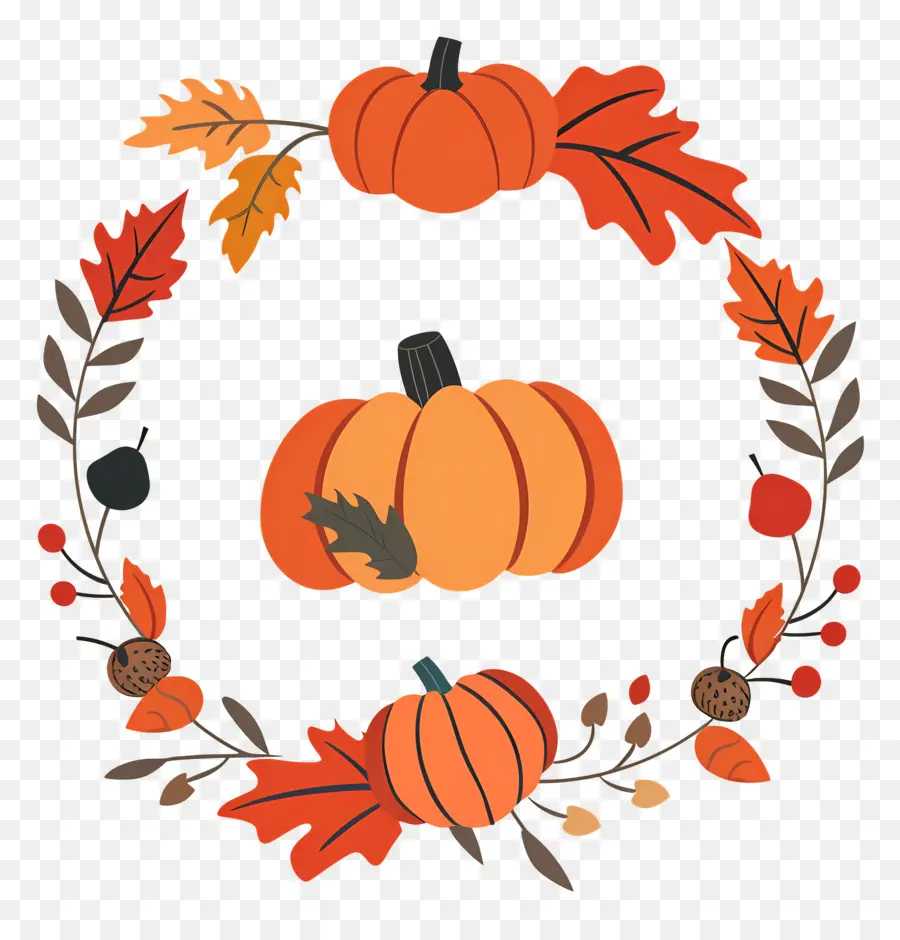 Couronne D'automne，Citrouilles PNG