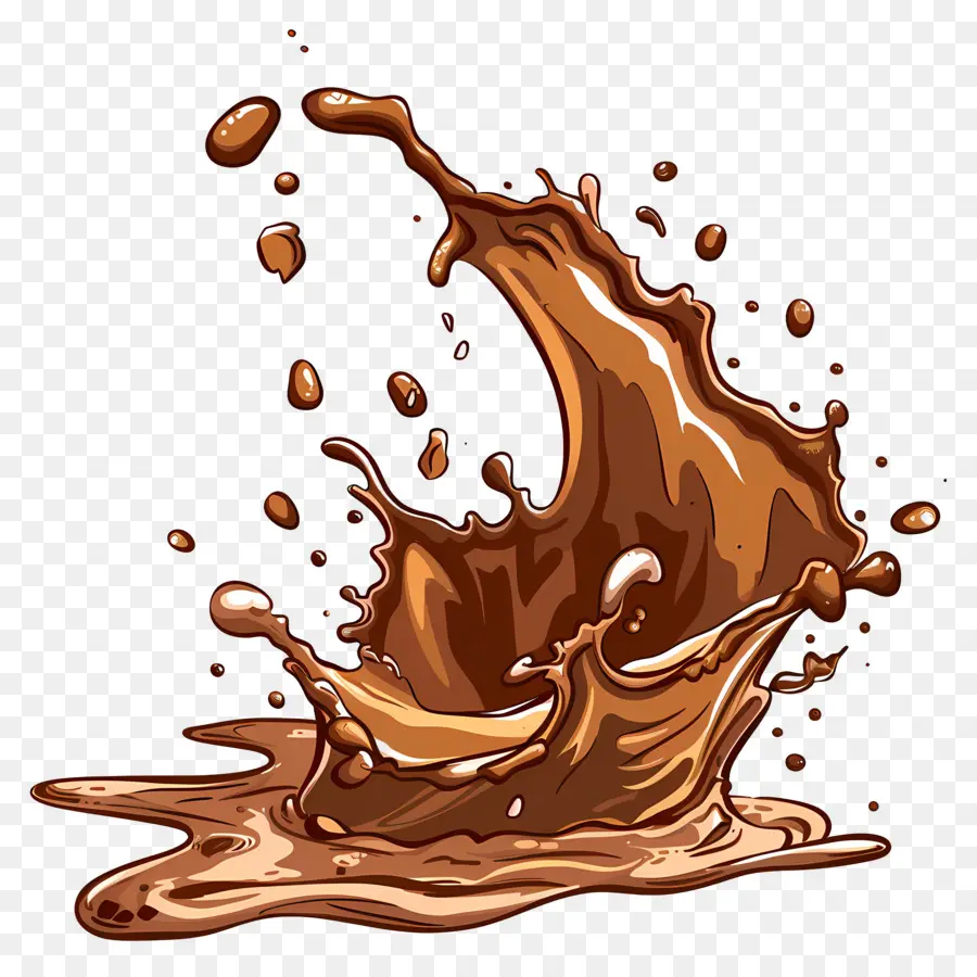 Liquide Au Chocolat，Éclaboussure De Chocolat PNG