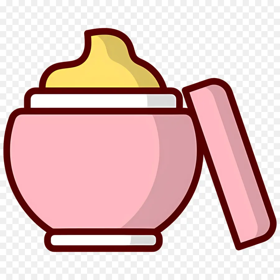 Crème De Beauté，Pot De Crème Rose PNG