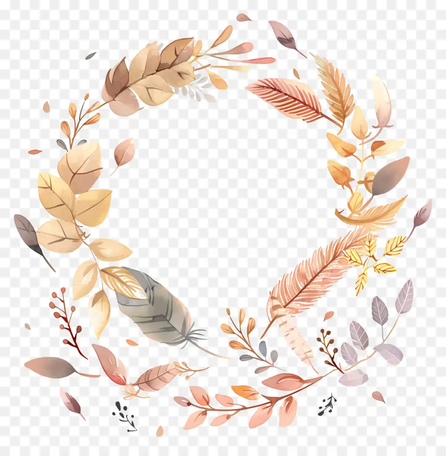 Couronne D'automne，Feuilles PNG