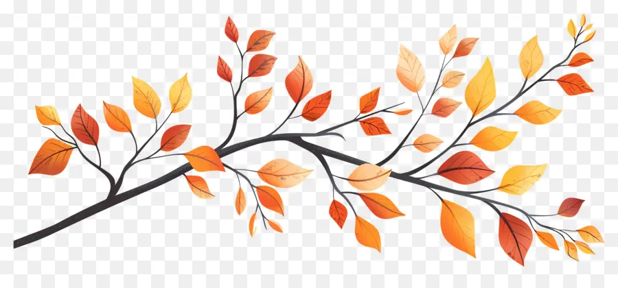 Branche D'automne，Glands Et Feuilles PNG