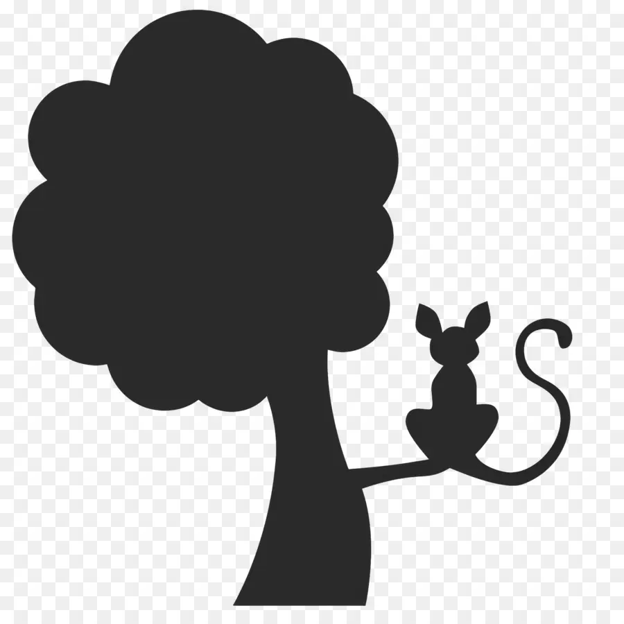 Chat D'halloween，Chat Silhouette Dans L'arbre PNG