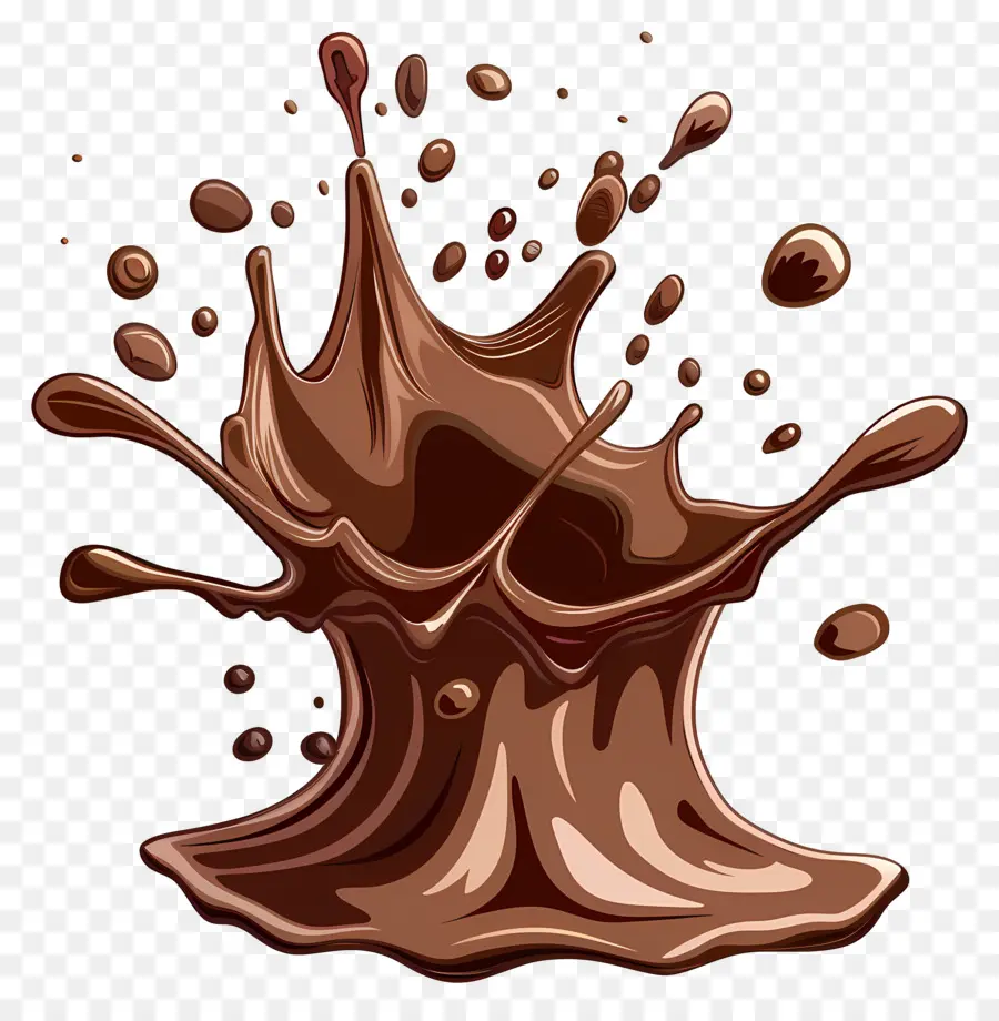 Liquide Au Chocolat，Éclaboussure De Chocolat PNG