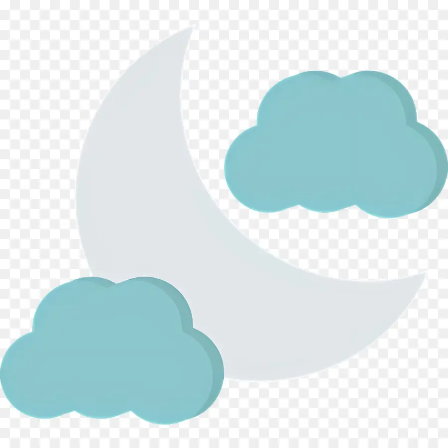 Nuages ​​​​de Lune，Nuage Et Lune PNG