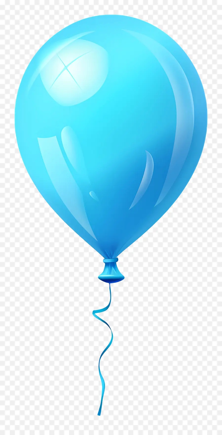 Ballon Unique，Ballon Bleu PNG