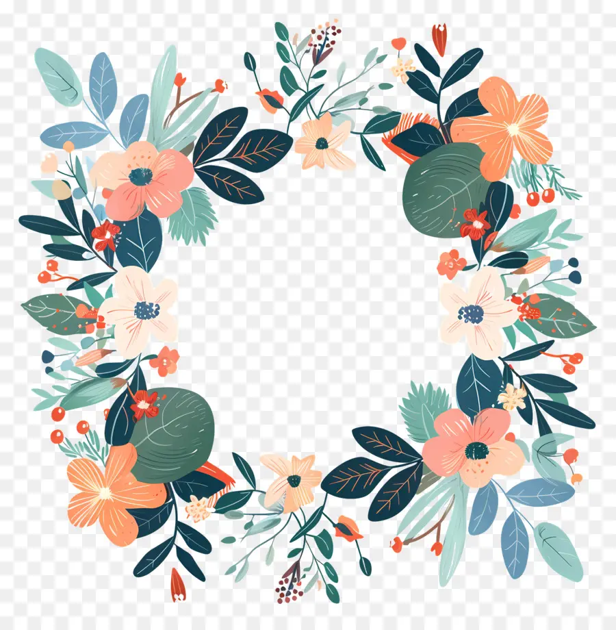 Couronne D'automne，Arche Florale Pastel PNG