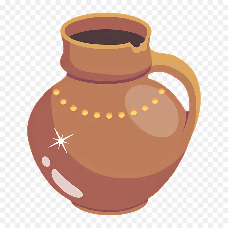 Pot D'argile，Pichet Marron PNG