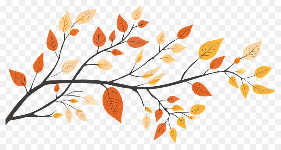 Branche D'automne，Glands Et Feuilles PNG