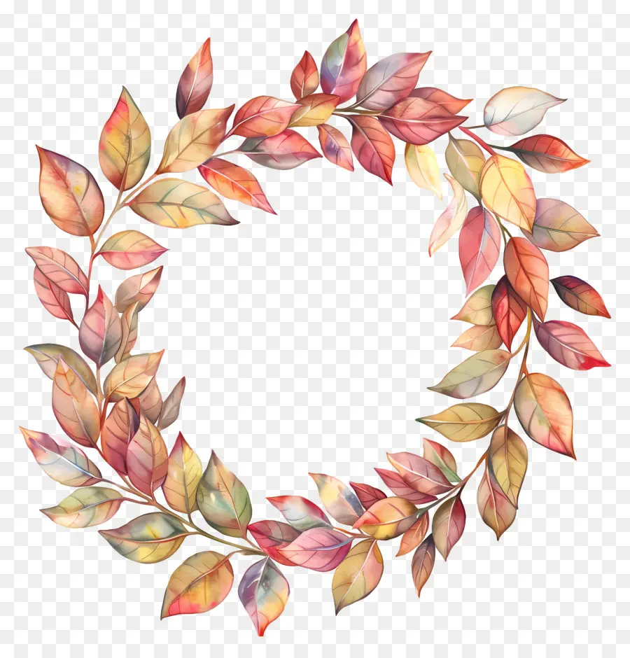 Couronne D'automne，Couronne De Feuilles PNG