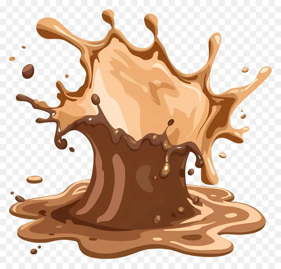 Liquide Au Chocolat，Éclaboussure De Chocolat PNG