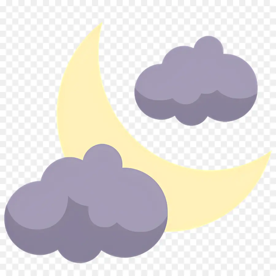 Nuages ​​​​de Lune，Lune Et Nuages PNG