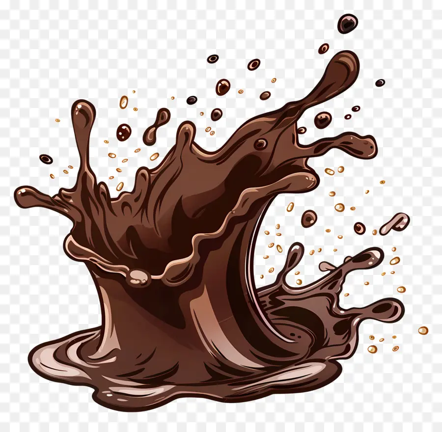 Liquide Au Chocolat，Éclaboussure De Chocolat PNG