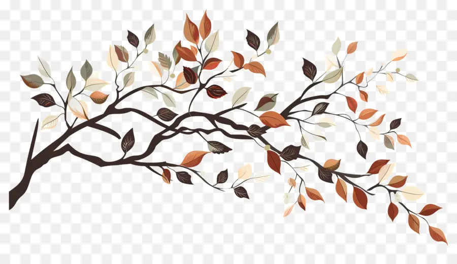 Branche D'automne，Feuilles D'automne PNG