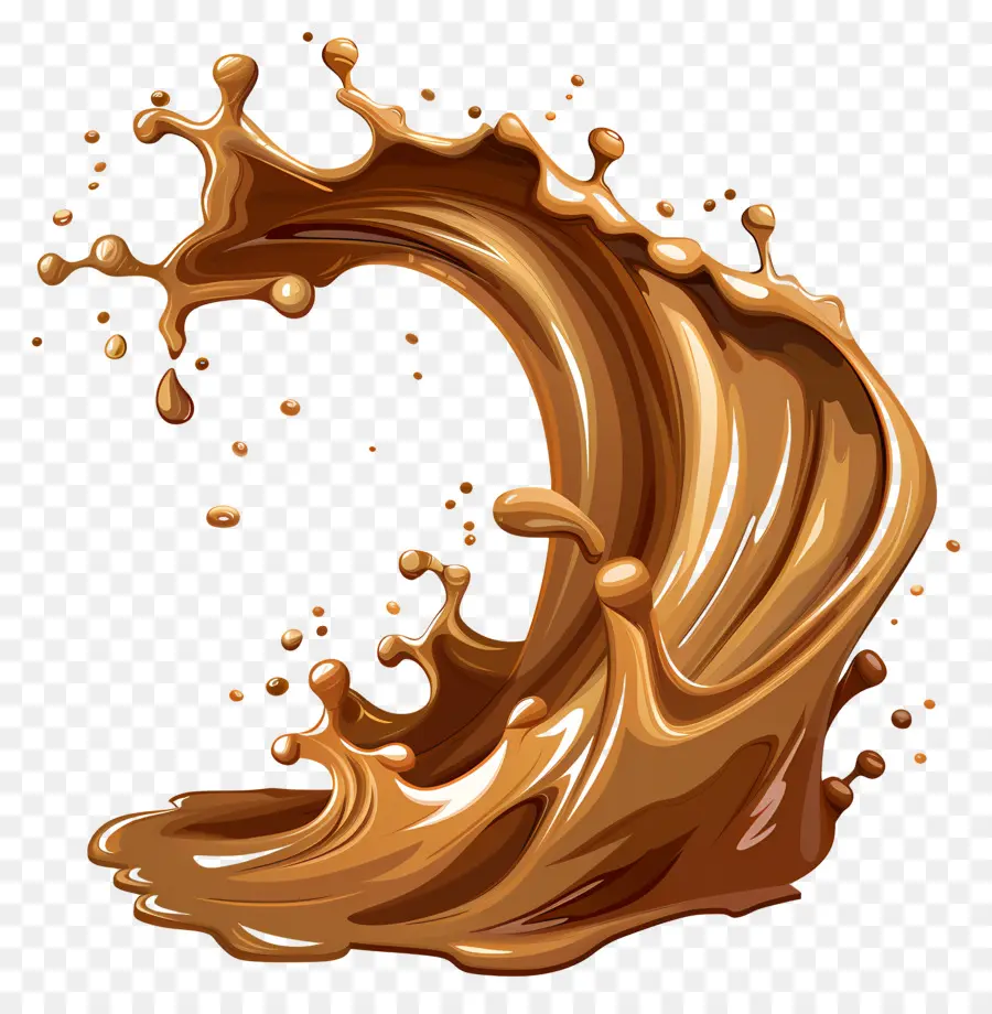 Liquide Au Chocolat，Éclaboussure De Chocolat PNG