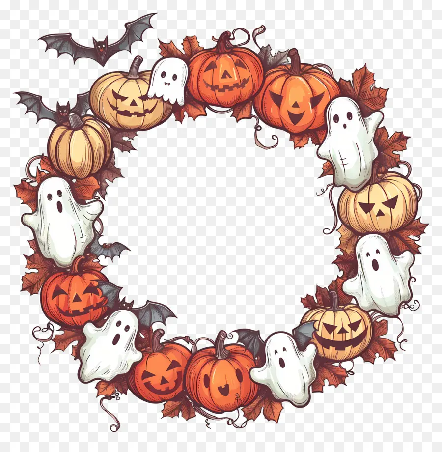 Couronne D'halloween，Citrouilles PNG