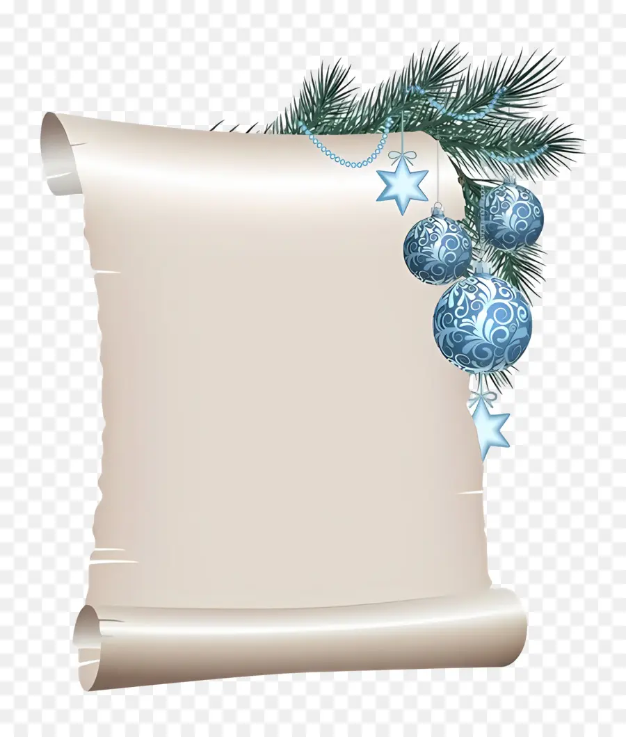 Parchemin De Noël，Parchemin De Noël Bleu PNG