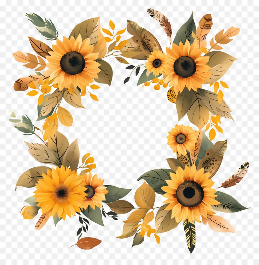 Couronne D'automne，Composition Florale PNG