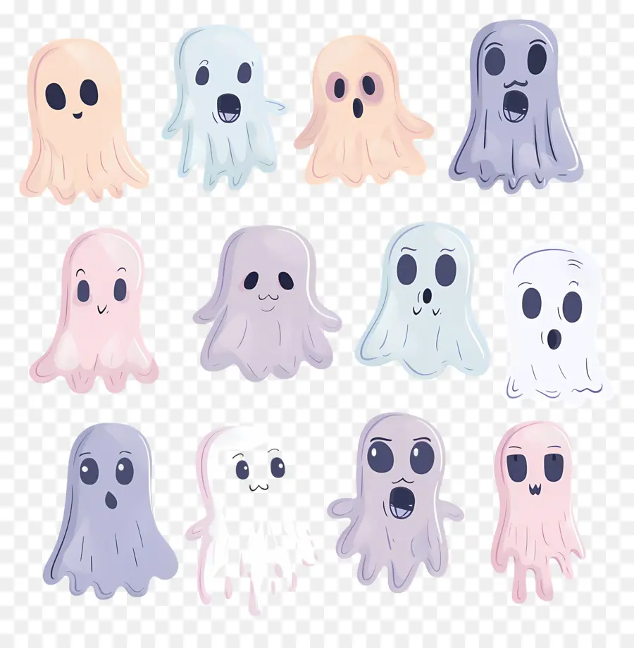 Fantômes D'halloween，Fantômes Mignons PNG