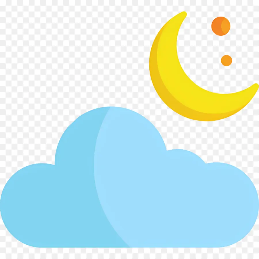 Nuages ​​​​de Lune，Nuage Et Lune PNG