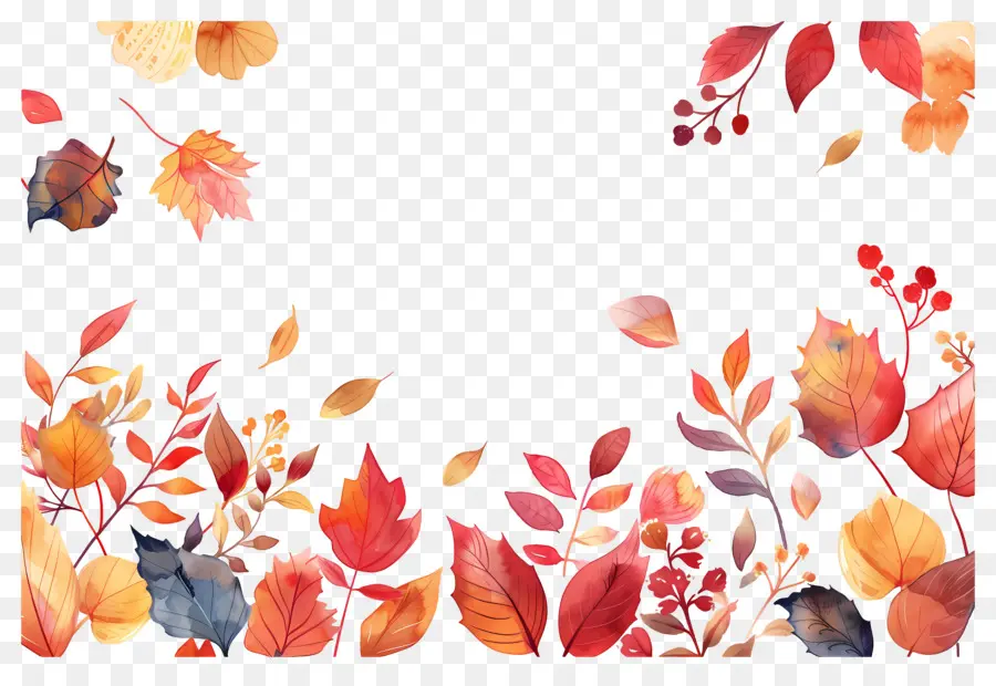 Cadre D'automne，Feuilles D'automne PNG