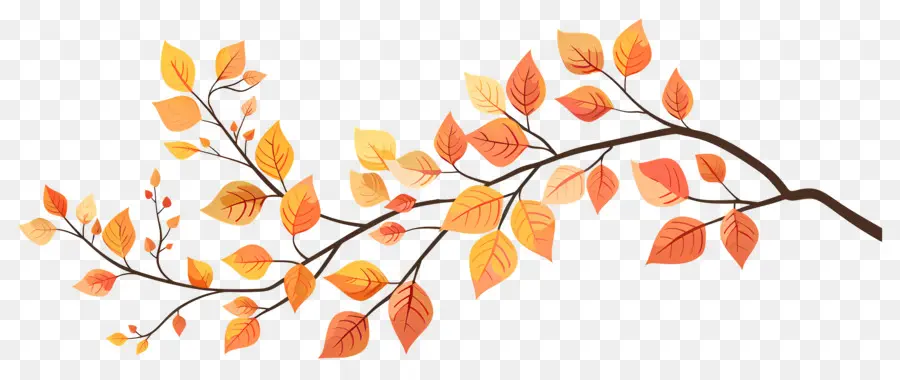 Branche D'automne，Glands Et Feuilles PNG