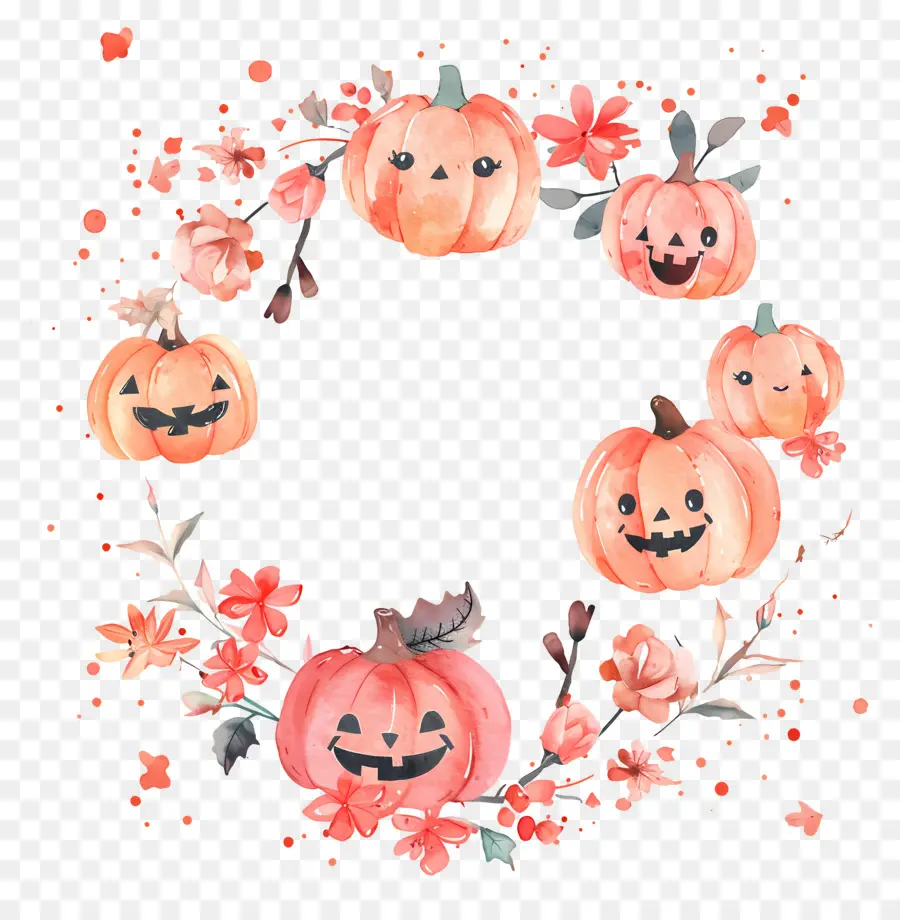 Couronne D'halloween，Citrouilles PNG