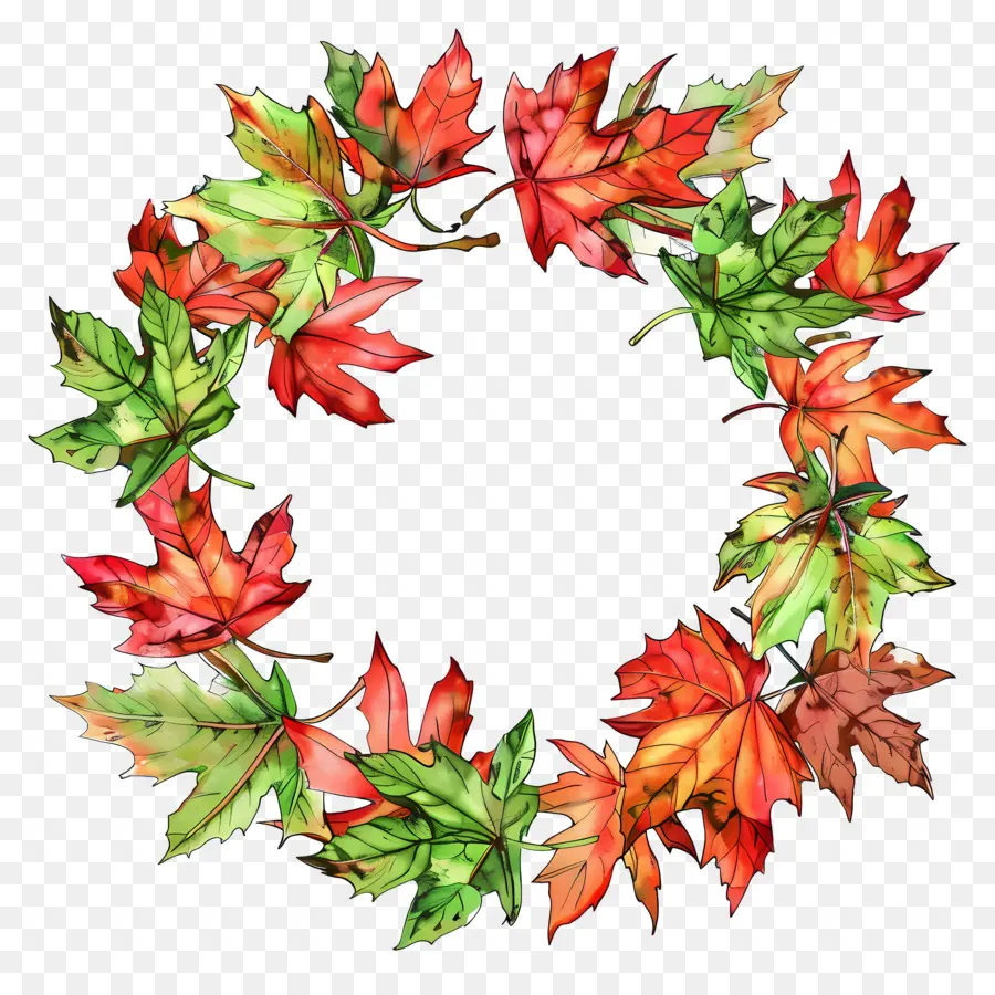 Couronne D'automne，Couronne De Feuilles PNG